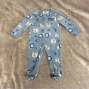 Monkey Bars - long sleeve footed fleece baby sleeper. Size 6-9 months